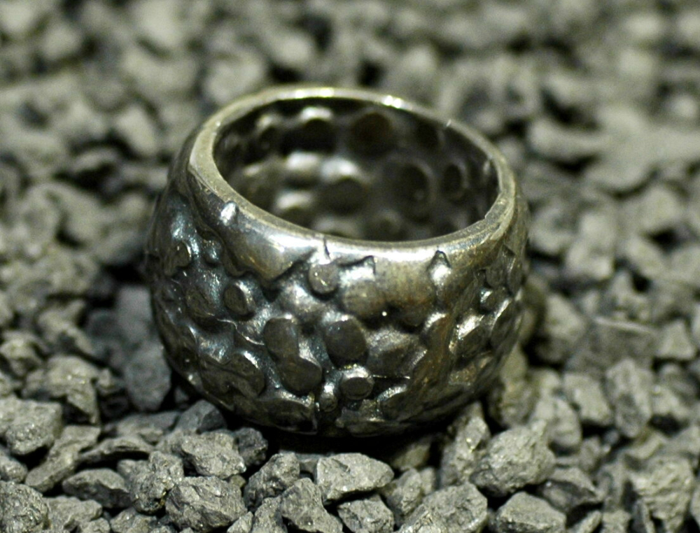 Silber Designer Ring geschwärzt